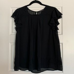 Victoria’s Secret black sheer top, size small.